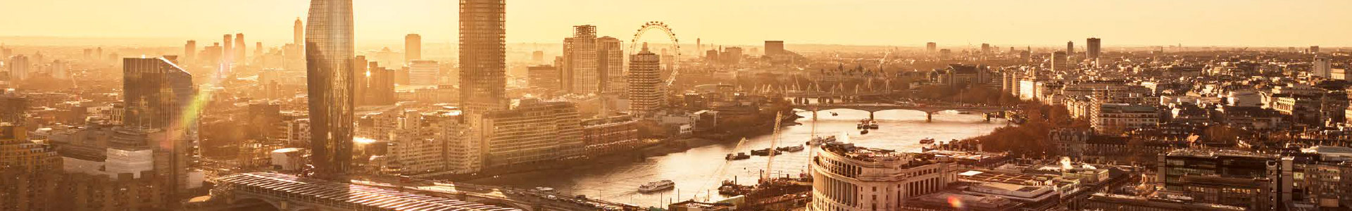 London city syline at sunset