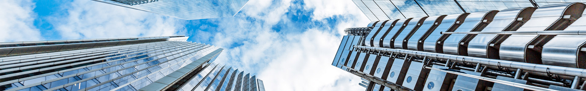 modern office building looking upwards