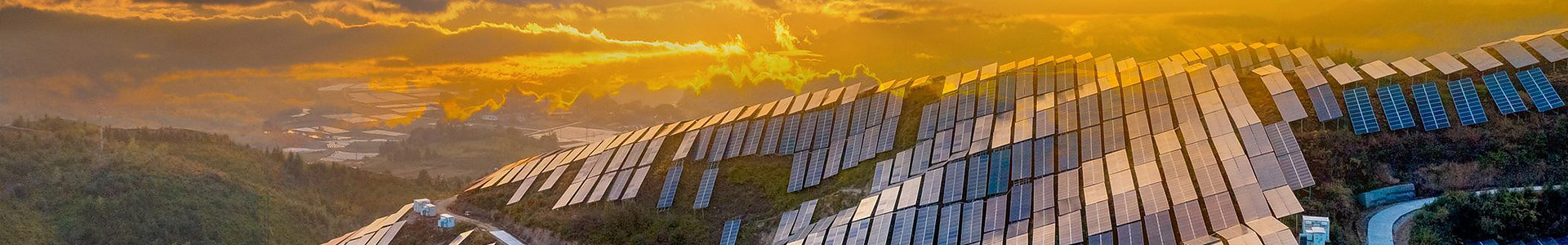 Solar pannels on top of hills