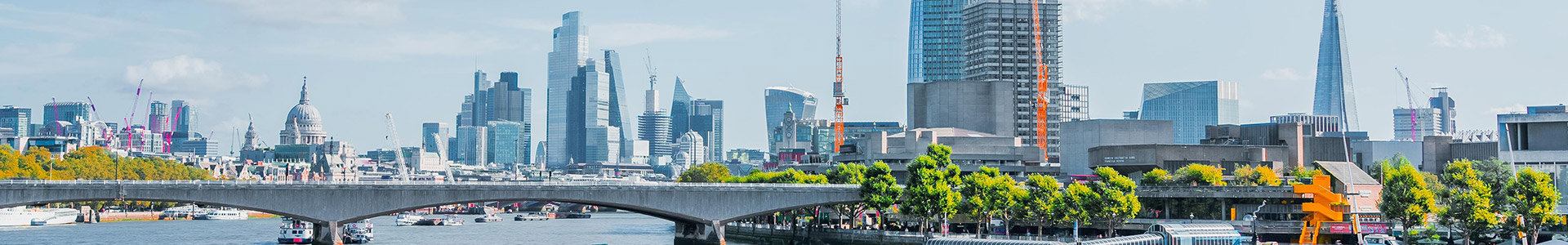 Waterloo Bridge and the River Thames, St.Paul's and the City of London