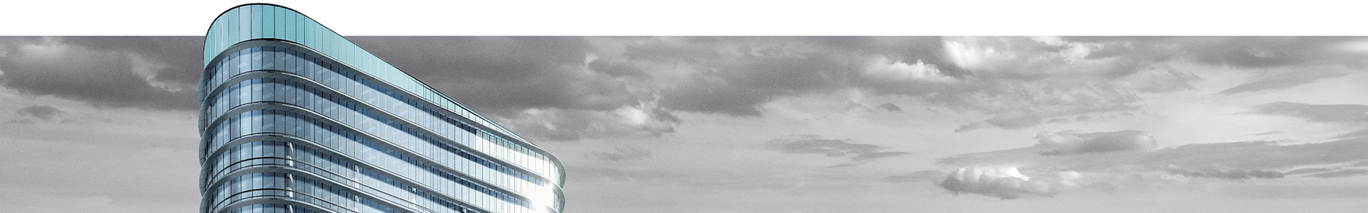 Skyscraper building with greyed out background