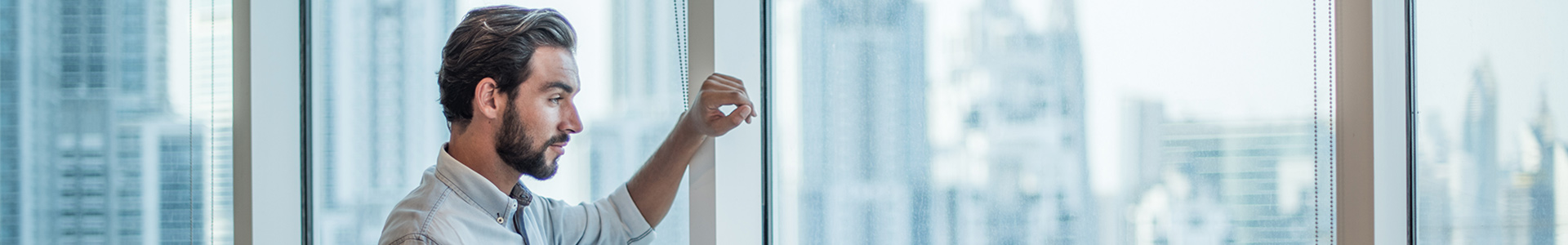 man thinking about financial planning