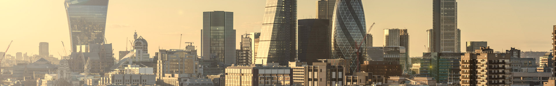 London city skyline with morning sunrise