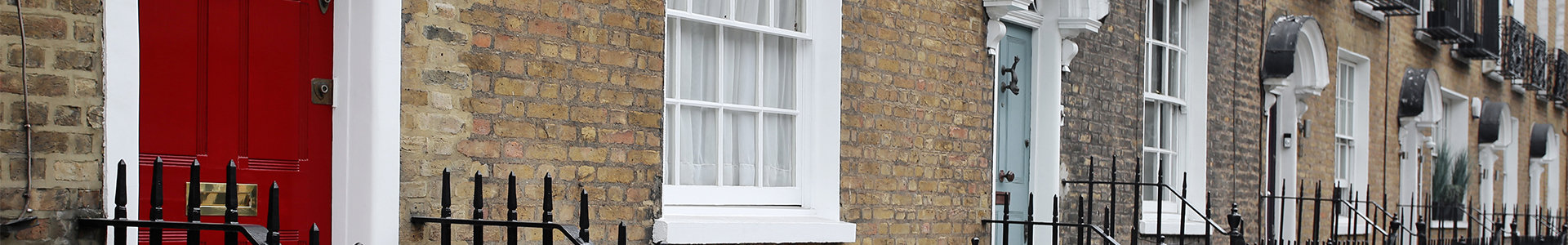 Row of terraced houses in London