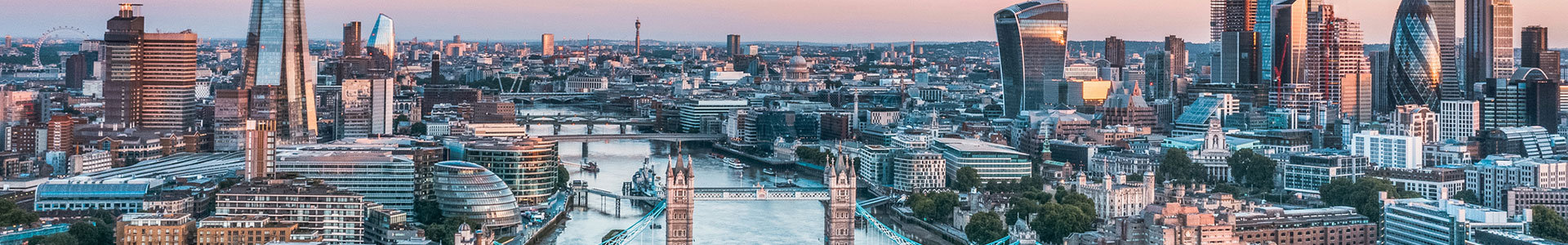 London city skyline including Tower Bridge