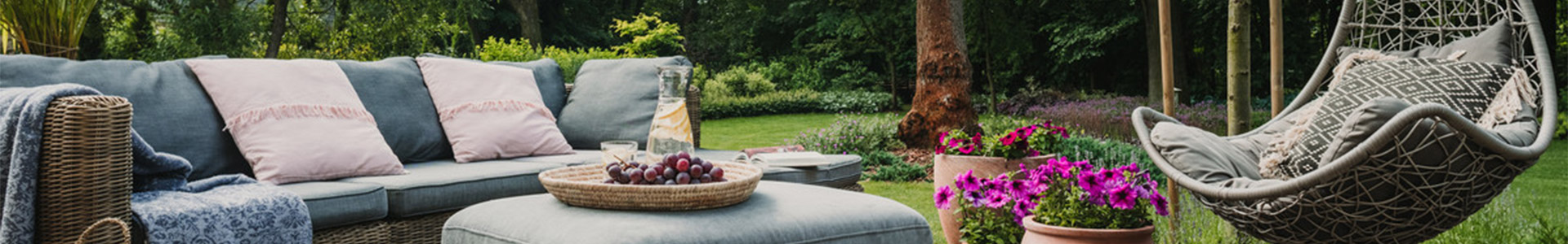 Outdoor living area in a countryside home