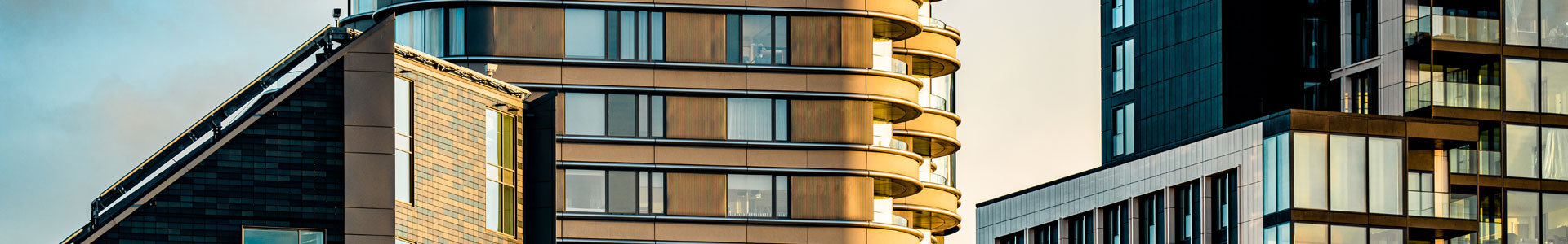 Prime Property City Offices at sunset
