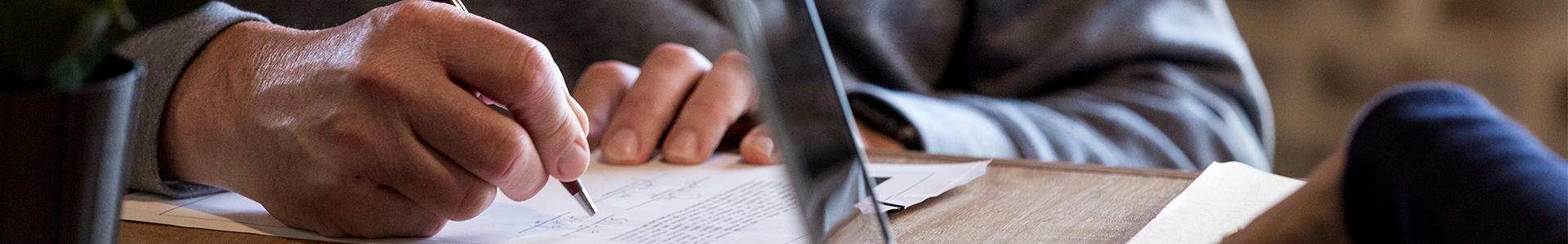 Businessman signing a contract