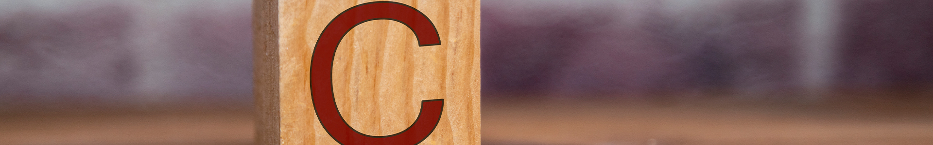 Letter C alphabet wooden block
