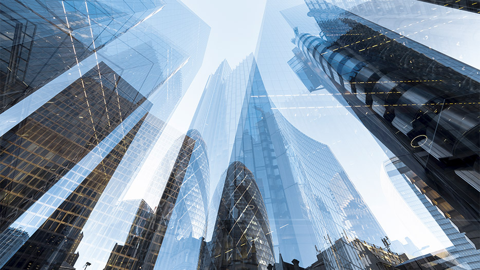 London financial district office buildings
