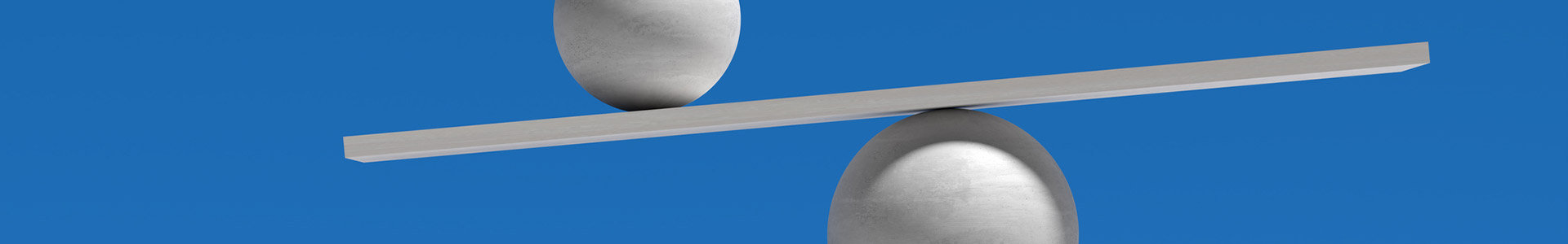 Balls finely balancing between planks
