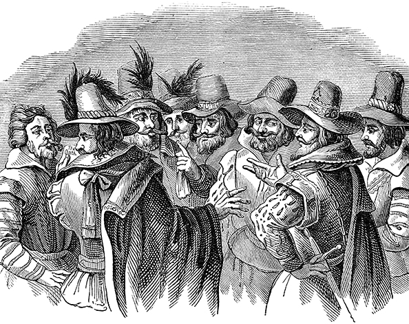 Guy Fawkes and his fellow conspirators