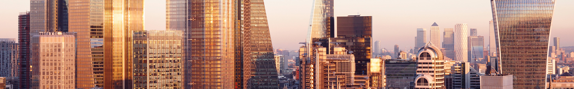 London financial district skyline