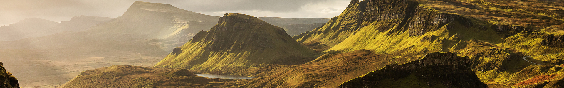 Rugged countryside with hills