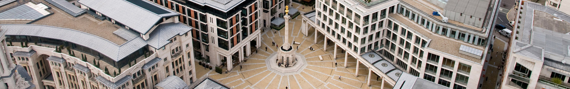 Arial view of Paternoster Square in London