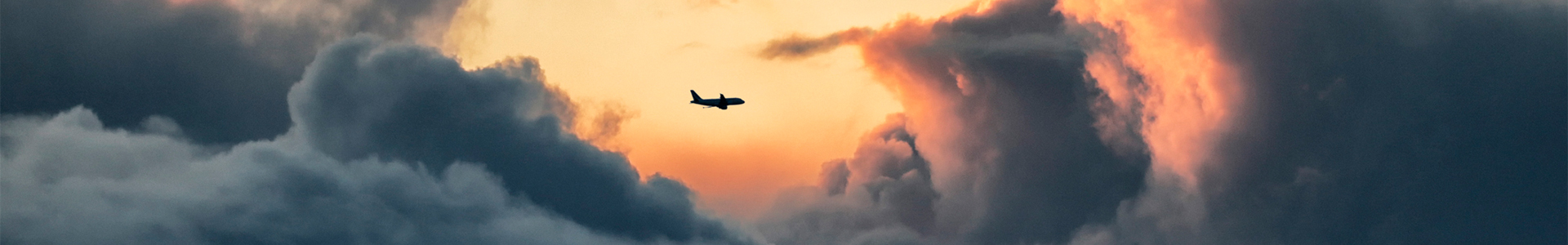 Plane in the middle of a storm