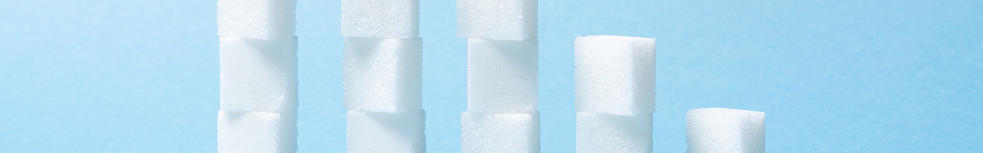 Sugar cubes stacked on top of each other in columns