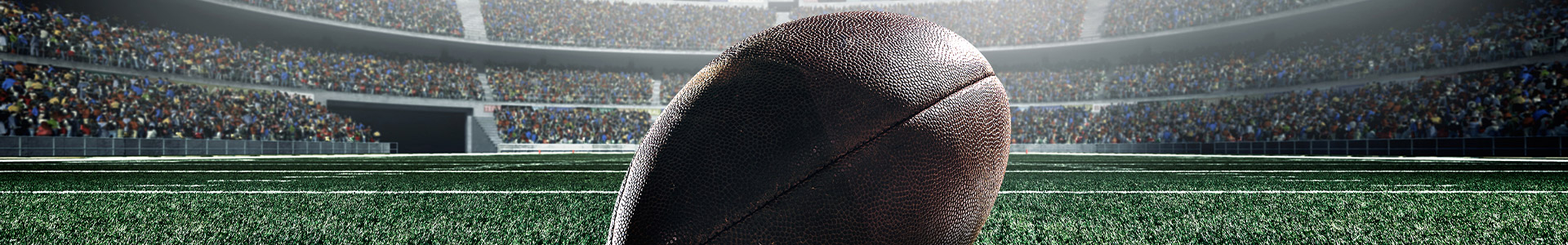 American football on pitch
