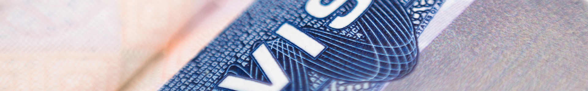 Close up of the words VISA