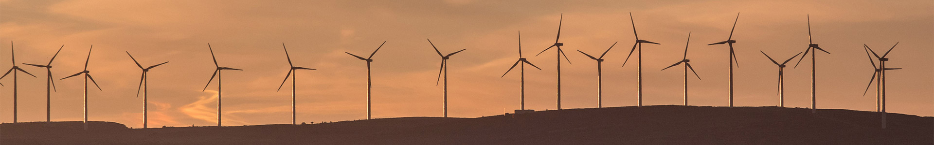Wind turbines on hill