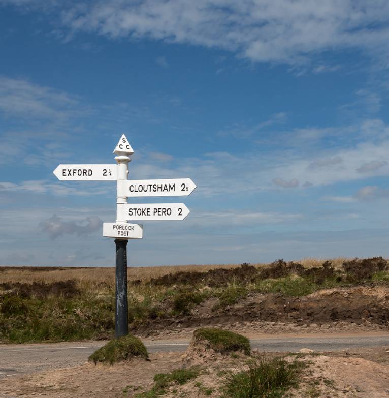 An old sign-post in rural England