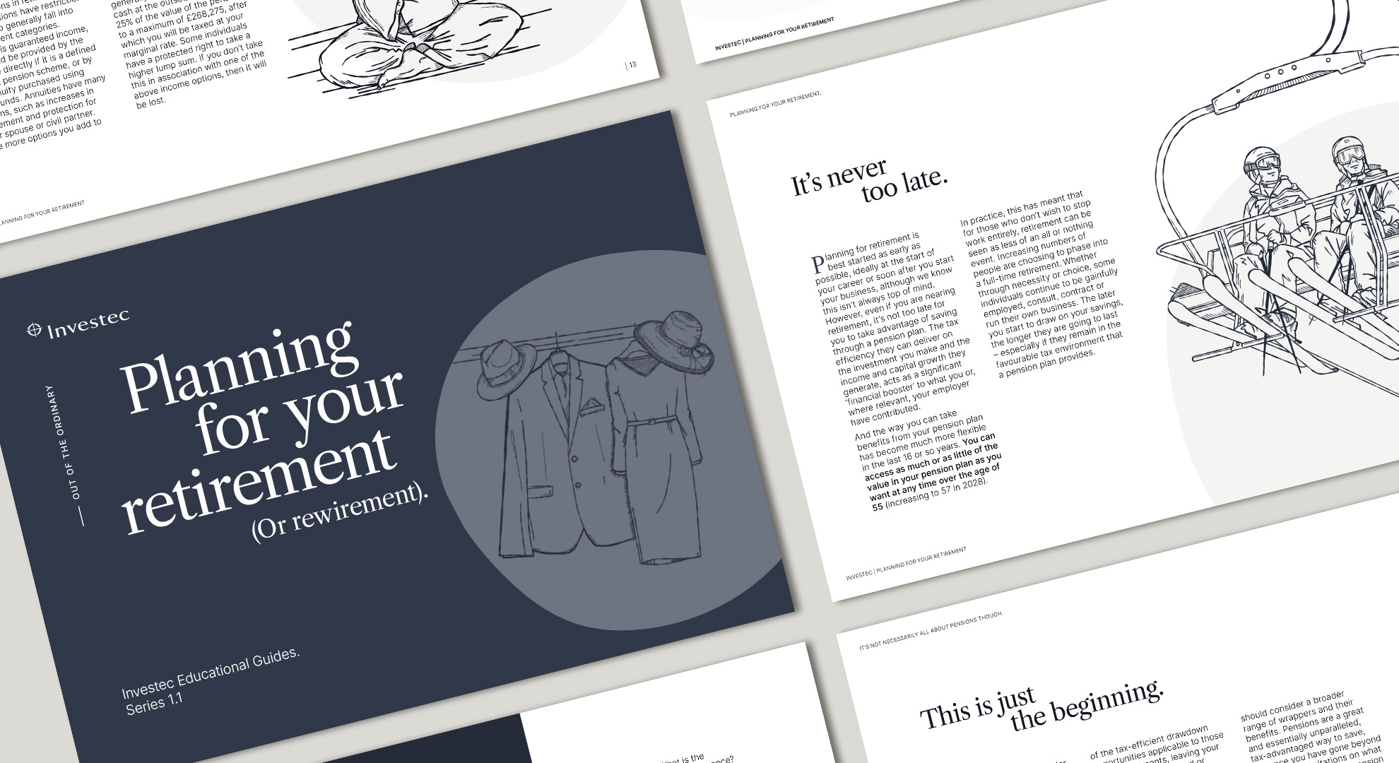 Display of the Planning for your retirement front cover and pages