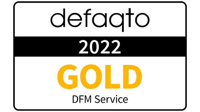 Gold rating for our DFM service