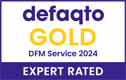Gold rating award for DFM Service from defaqto