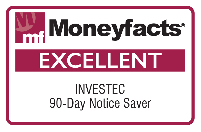 Moneyfacts Excellent Award for Investec's 90 Day Notice Saver