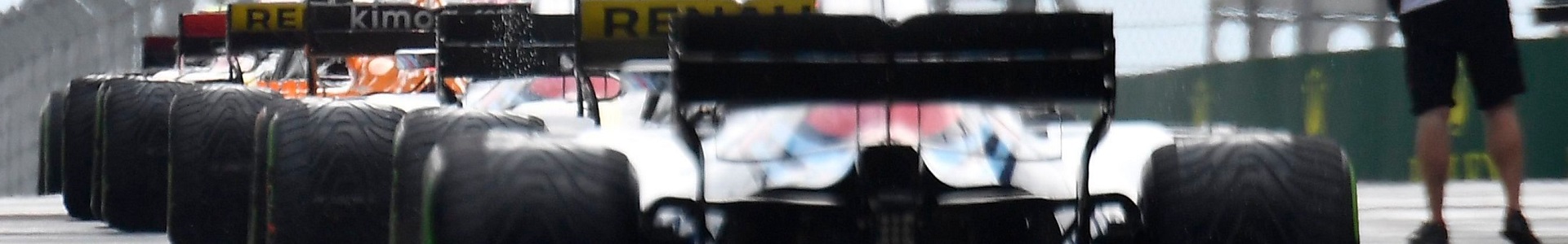 Formula 1 Cars on the starting grid.