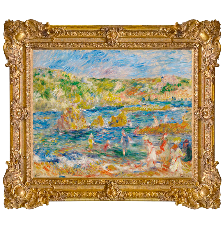 A Renoir painting in a golden frame