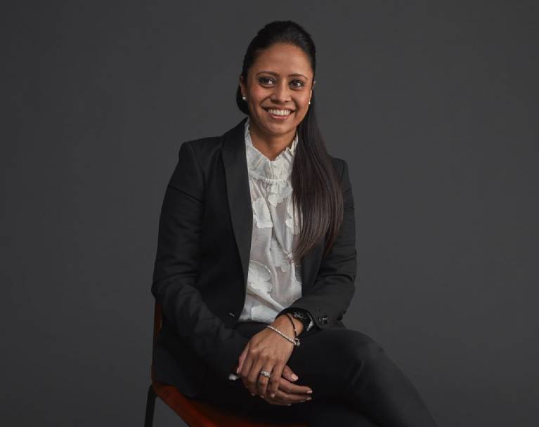 A photo of Pooja Naidoo, an Investec private banker to international clients, who's worked at Investec since 2002