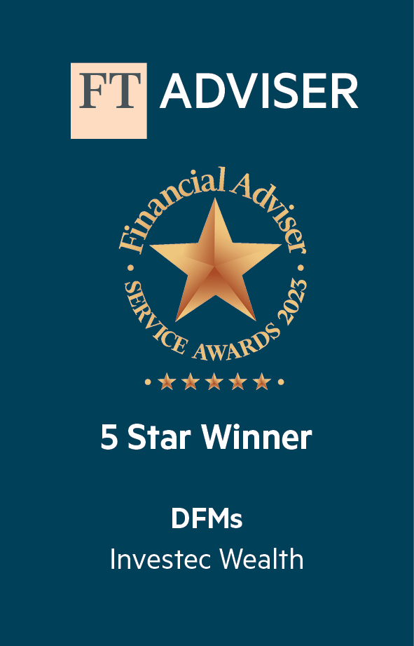 The logo of the FT Adviser's 5 Star Winner - Discretionary Fund Management - Award