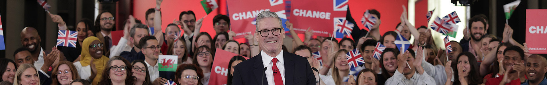 Sir Keir Starmer speaking after winning the election