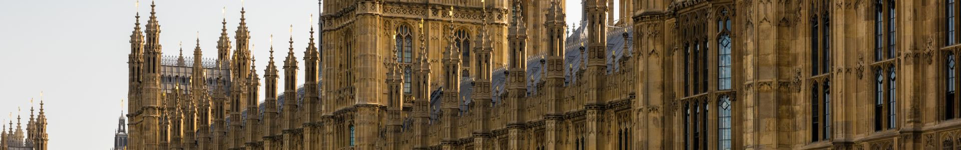 A view of the sides of the British Houses of Parliament