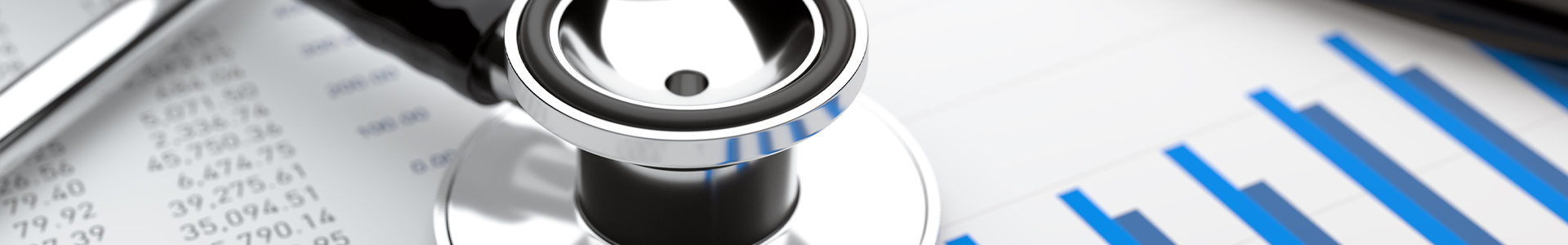 Stethoscope with financial papers