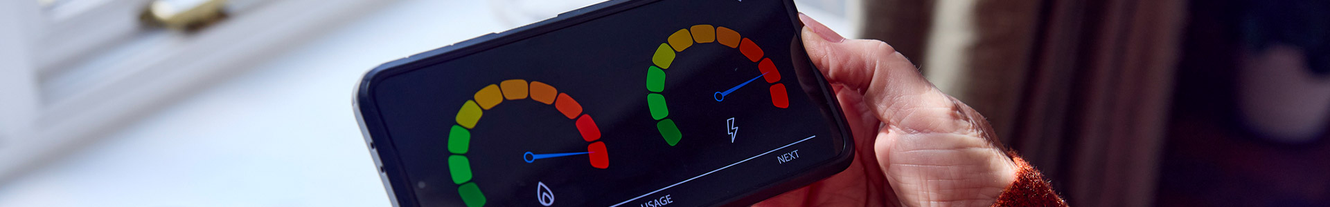 Person looking at their power supply app