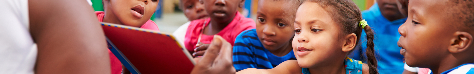 African children learning at school