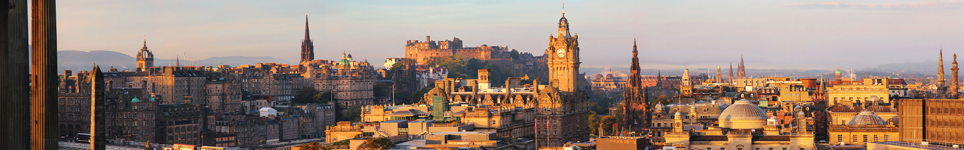 Edinburgh skyline panorama view