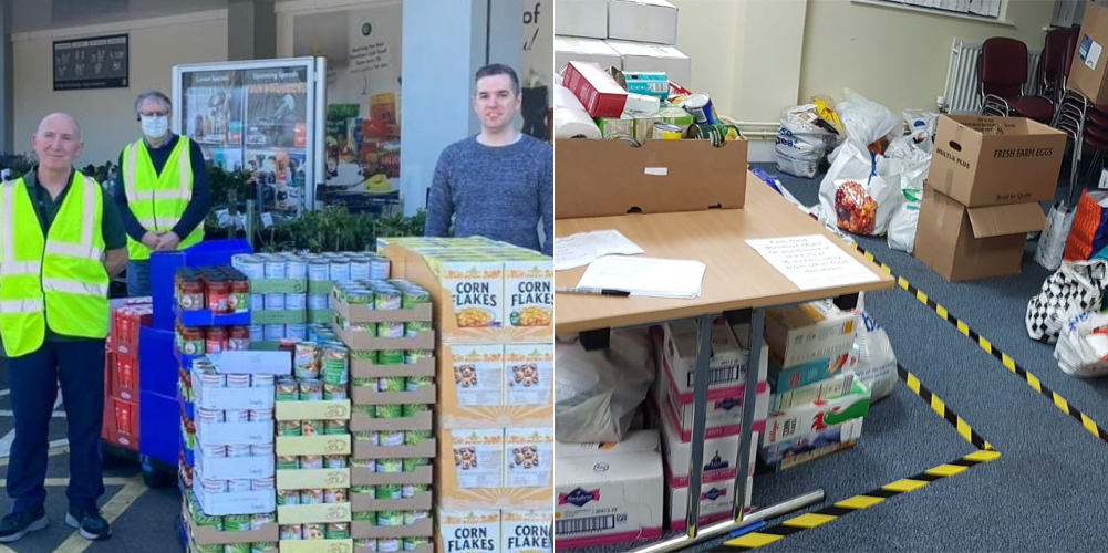 Food at the food bank in Belfast