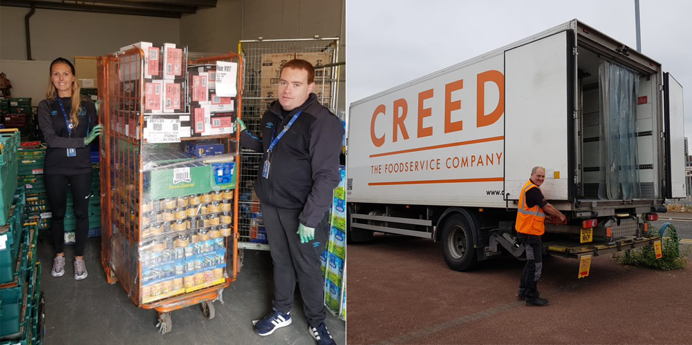 Food at the food bank in Liverpool