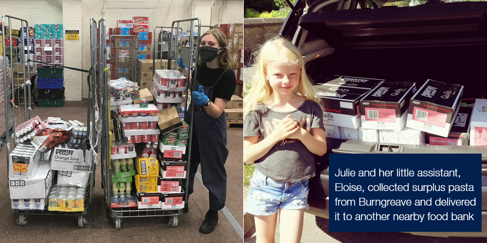 Food at the food bank in Sheffield