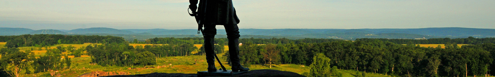 General Warren, USA, overlooking the battlefield of Gettysburg, Pennsylvania, on Day 2 of the battle, July 2, 1863.