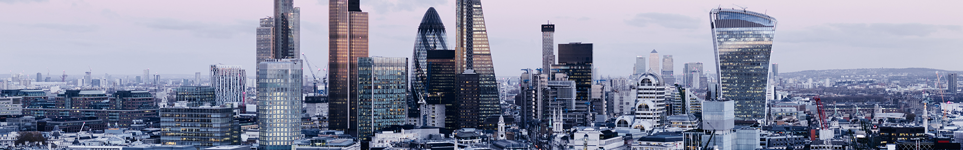 London skyline showing the financial district
