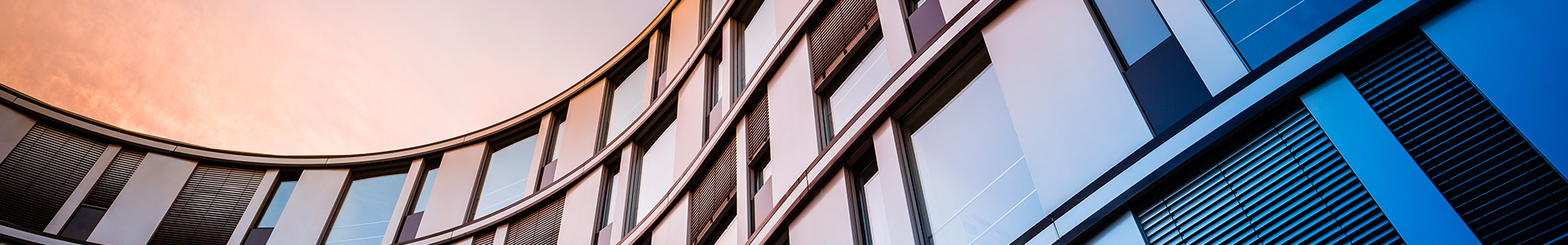 Modern curved office building