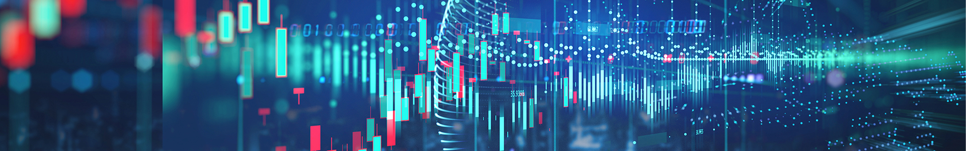 stock market investment graph and city skyline scene