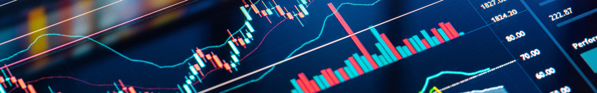 Close-up of traders performance screen