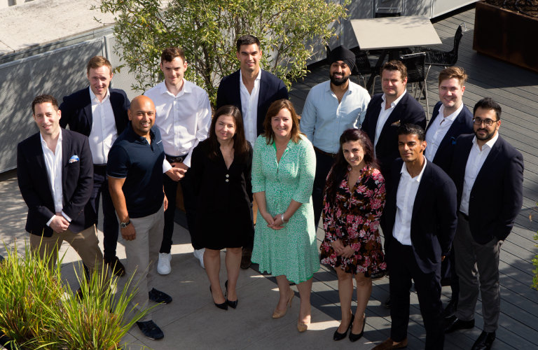 Investec Wealth & Investment's Private Office team pictured together on their office balcony