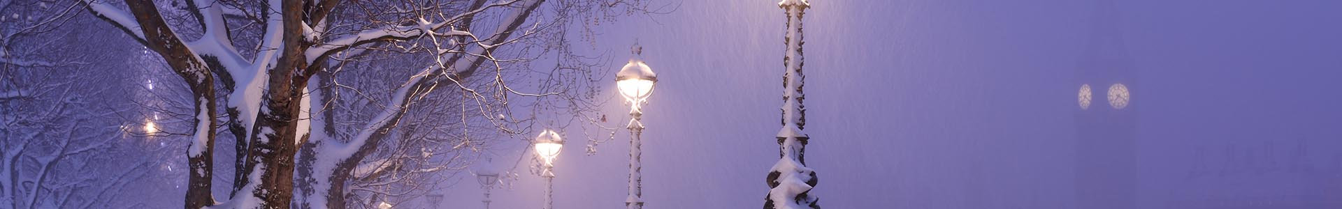 Winter scene at London South Bank