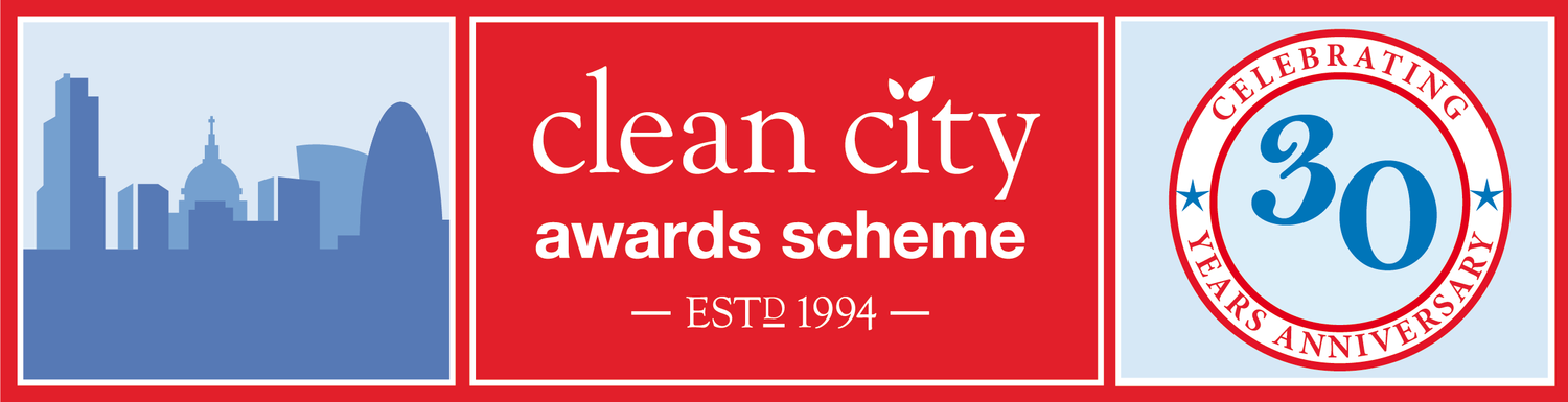 Award logo for Investec's "No time to waste" campaign from London Clean City Engagement Awards